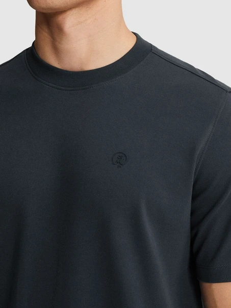 Cast Iron Short sleeve r-neck regular fit in