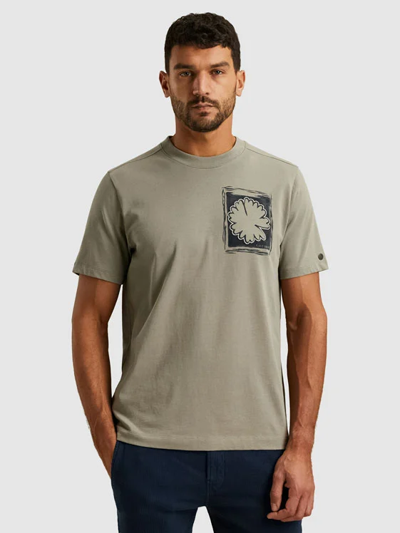 Cast Iron Short sleeve r-neck regular fit si