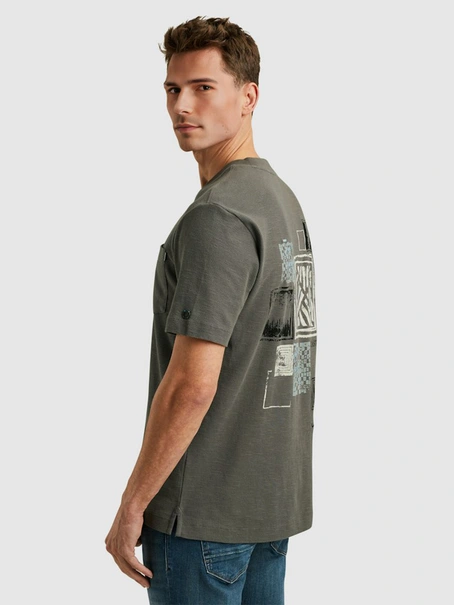 Cast Iron Short sleeve r-neck regular fit wa