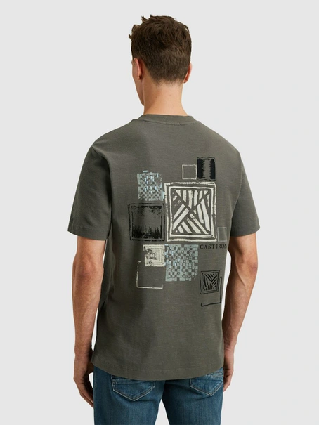 Cast Iron Short sleeve r-neck regular fit wa