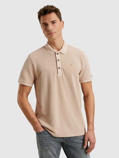 Cast Iron Short sleeve r-neck two tone waffl
