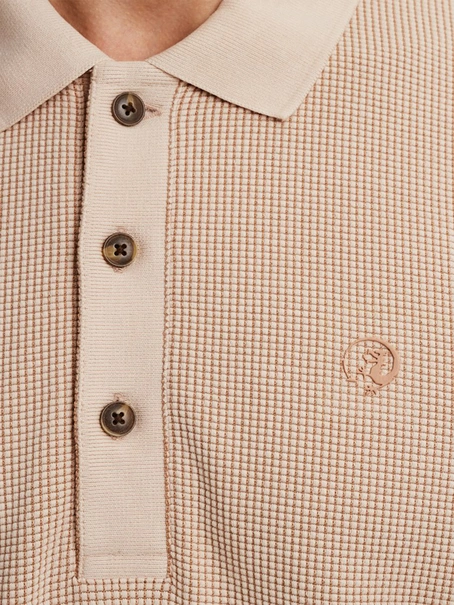 Cast Iron Short sleeve r-neck two tone waffl