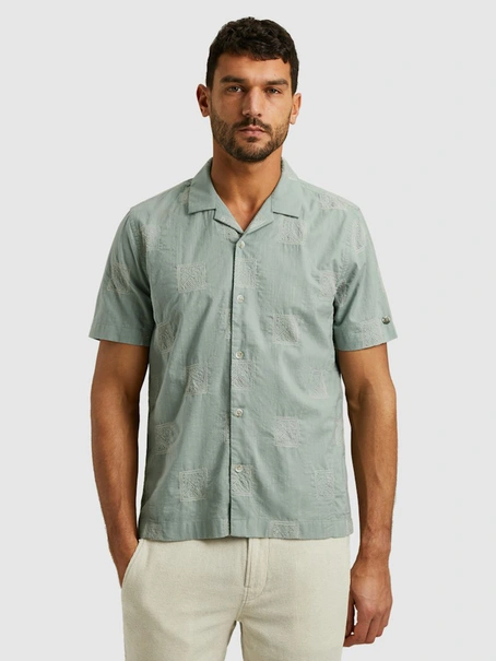 Cast Iron Short Sleeve Shirt All over embro