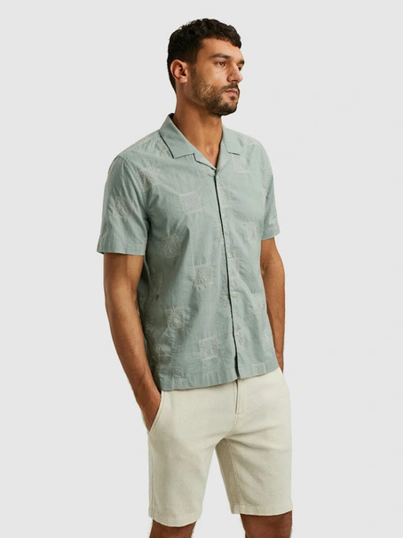 Cast Iron Short Sleeve Shirt All over embro