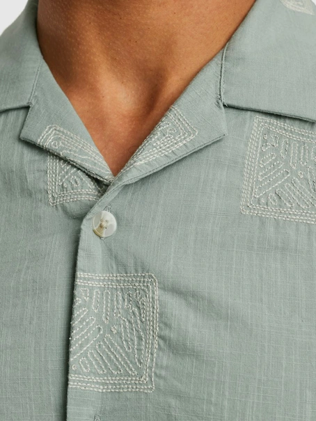 Cast Iron Short Sleeve Shirt All over embro