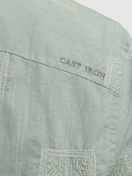 Cast Iron Short Sleeve Shirt All over embro