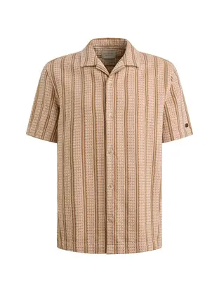 Cast Iron Short Sleeve Shirt Yarn dye stripe