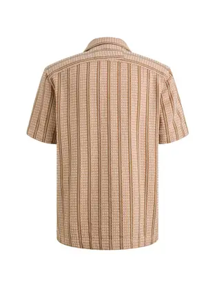 Cast Iron Short Sleeve Shirt Yarn dye stripe