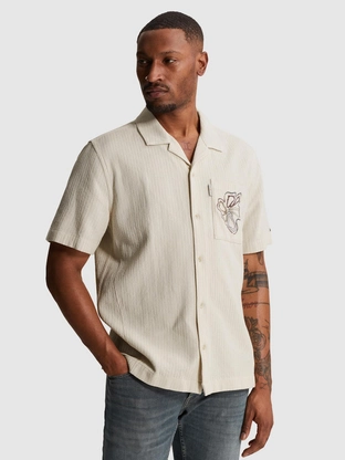 Cast Iron Short Sleeve Shirt Yarn dye struct