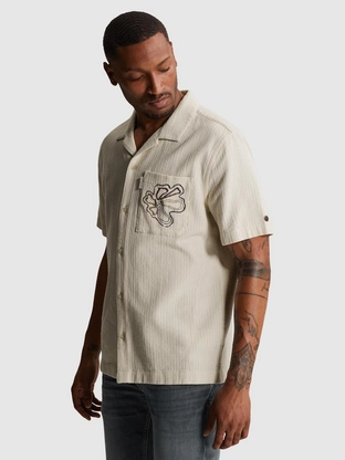 Cast Iron Short Sleeve Shirt Yarn dye struct