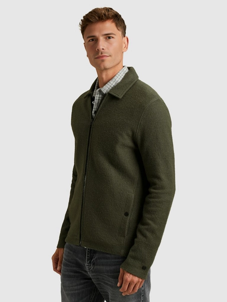 Cast Iron Zip jacket boiled wool