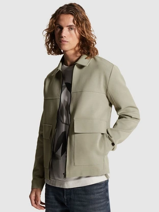 Cast Iron Zip jacket regular fit interlock