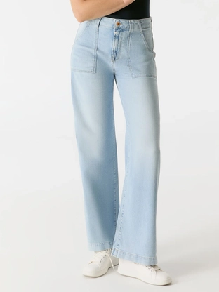 Cup of Joe denim high waist wide leg