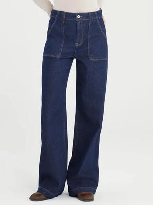 Cup of Joe denim high waist wide leg