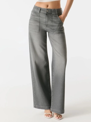 Cup of Joe denim high waist wide leg