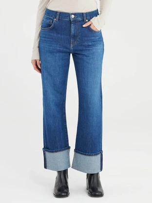 Cup of Joe denim mid waist straight