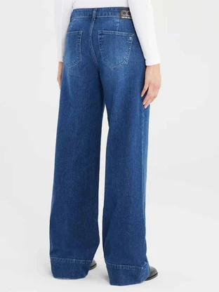 Cup of Joe denim mid waist wide straight