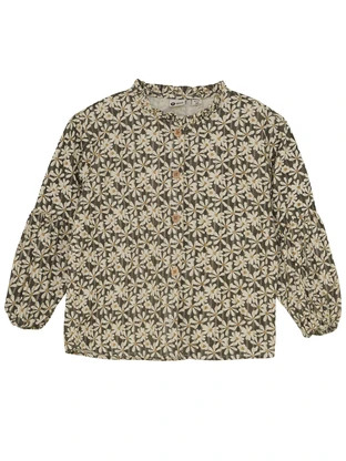 Daily7 Shirt Longsleeve Shiny Flower