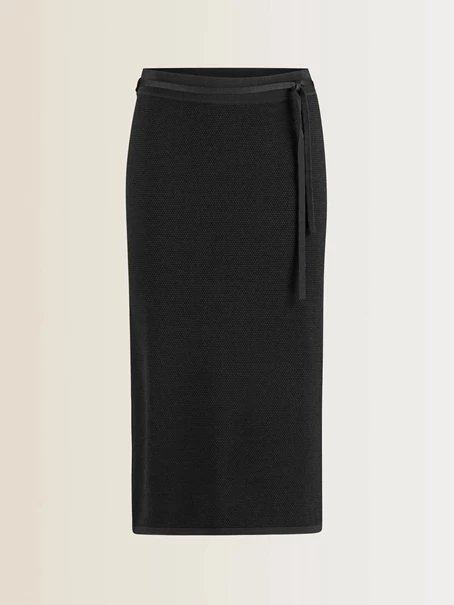 Expresso Knitted pencil skirt in a moss stitch