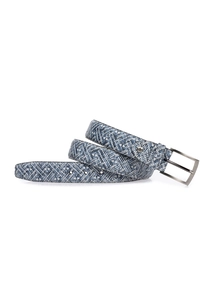 Floris van Bommel Floris Blue Printed leather