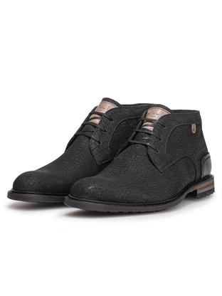 Floris van Bommel Floris Casual Black Nubuck print