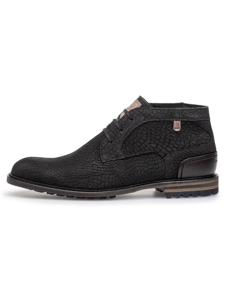 Floris van Bommel Floris Casual Black Nubuck print