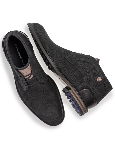 Floris van Bommel Floris Casual Black Nubuck print