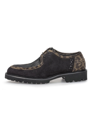 Floris van Bommel Floris Casual Black Suede print