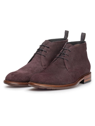 Floris van Bommel Floris Casual Brown Suede print