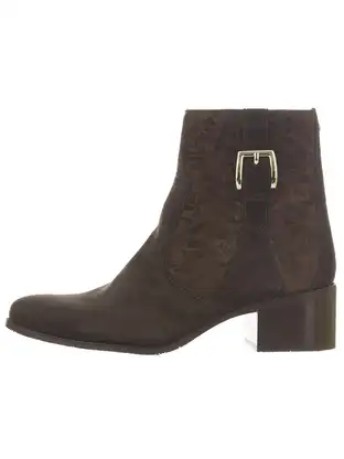 Floris van Bommel Floris Casual DarkBrown Suede print