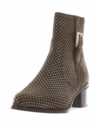 Floris van Bommel Floris Casual DarkBrown Suede print