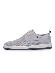 Floris van Bommel Floris Casual LightBlue Suede print