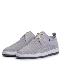 Floris van Bommel Floris Casual LightBlue Suede print