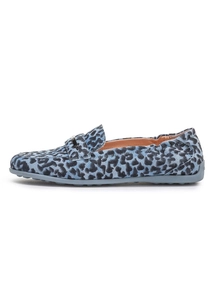 Floris van Bommel Floris Casual LightBlue Suede Print
