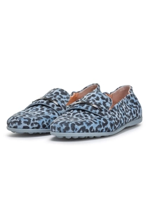 Floris van Bommel Floris Casual LightBlue Suede Print