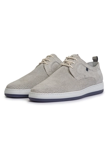 Floris van Bommel Floris Casual LightGrey Suede print