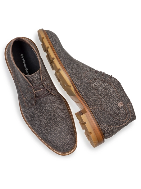Floris van Bommel Floris Casual Taupe Nubuck print