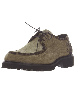 Floris van Bommel Floris Casual Taupe Suede print