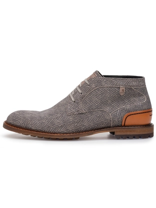 Floris van Bommel Floris Casual Taupe Suede print