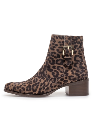 Floris van Bommel Floris Casual Taupe Suede print
