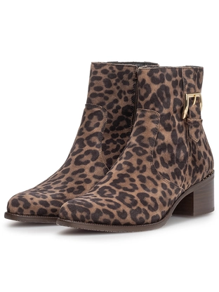 Floris van Bommel Floris Casual Taupe Suede print