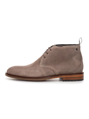Floris van Bommel Floris Casual Taupe Suede print