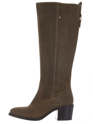 Floris van Bommel Floris Casual Taupe Suede print