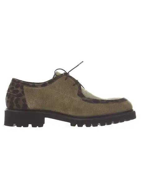 Floris van Bommel Floris Casual Taupe Suede print