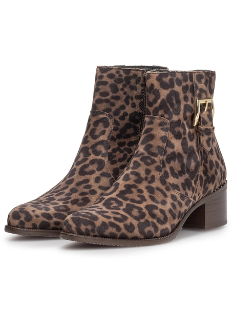 Floris van Bommel Floris Casual Taupe Suede print