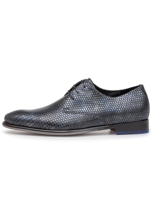 Floris van Bommel Floris Dressed DarkBlue Printed lea