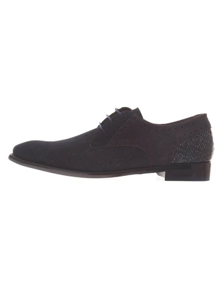 Floris van Bommel Floris Dressed DarkBlue Suede print