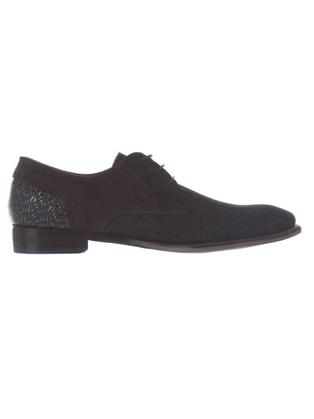 Floris van Bommel Floris Dressed DarkBlue Suede print