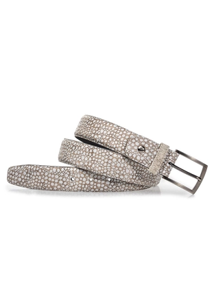 Floris van Bommel Floris LightBrown Printed leather