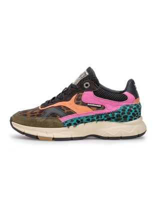 Floris van Bommel Floris Sport Brown Suede print